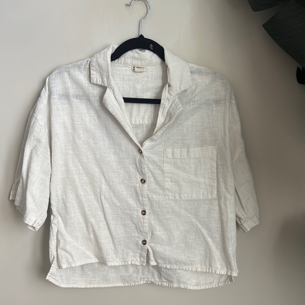 Billabong Cream 100% cotton Boxy Shirt